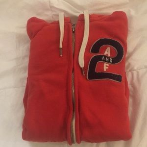 Mildly used Crimson red Abercrombie hoodie